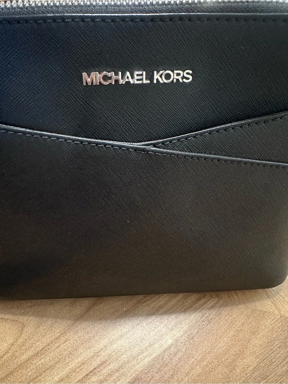 Michael Kors black Jet Set Travel medium dome crossbody purse
